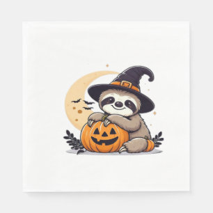Sloth Halloween Motif Niedlicher klassischer T - S Serviette