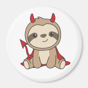Sloth Halloween Niedlich Devil Hexenkostüm Magnet