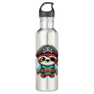 Sloth Halloween Pirate Kids Women Men Sloth Classi Edelstahlflasche