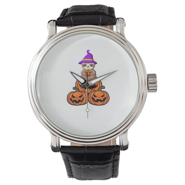 Sloth Halloween Premium T - Shirt Armbanduhr (Vorderseite)