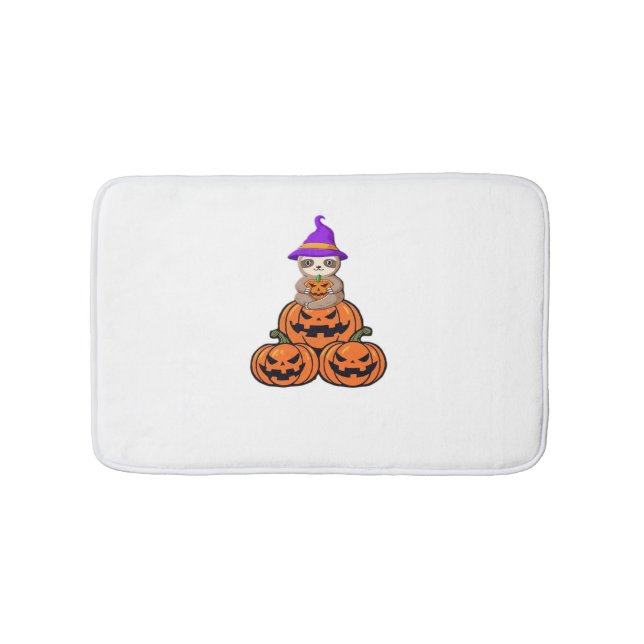 Sloth Halloween Premium T - Shirt Badematte (Vorderseite)