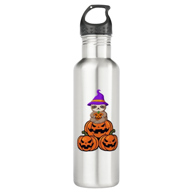 Sloth Halloween Premium T - Shirt Edelstahlflasche (Vorderseite)
