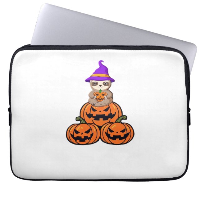 Sloth Halloween Premium T - Shirt Laptopschutzhülle (Vorderseite)