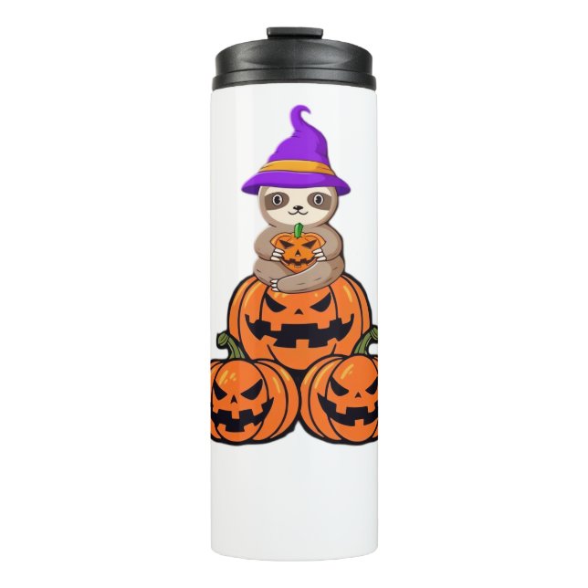 Sloth Halloween Premium T-Shirt Thermosbecher (Vorderseite)