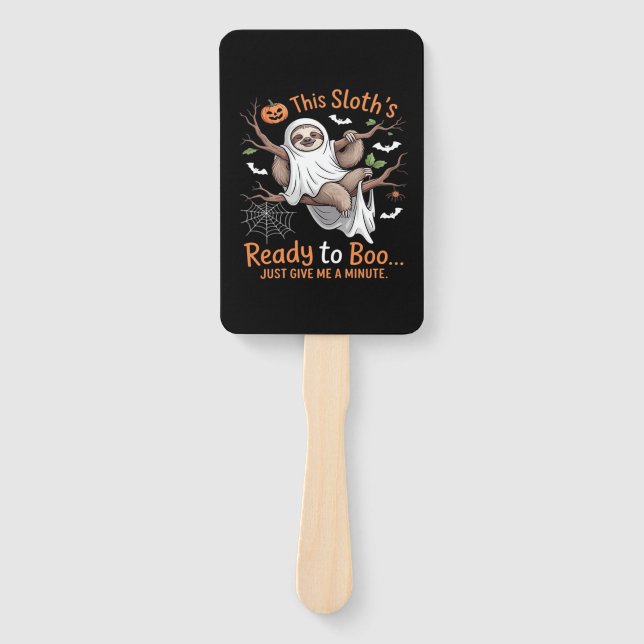 Sloth Halloween Sloths Niedlich Bat Vampire Essent Fächer (Vorderseite)