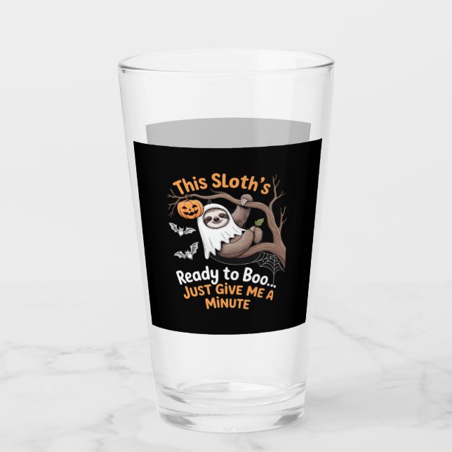 Sloth Halloween Sloths Niedlich Bat Vampire Essent Glas (Vorderseite)