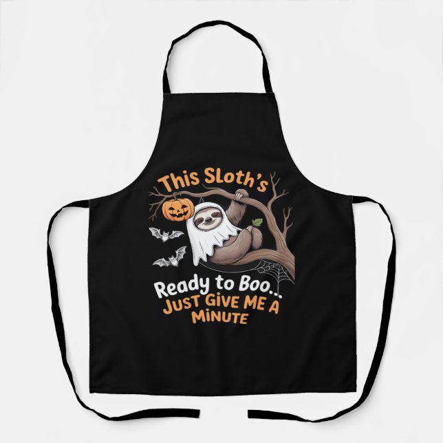 Sloth Halloween Sloths Niedlich Bat Vampire Essent Schürze (Vorderseite)