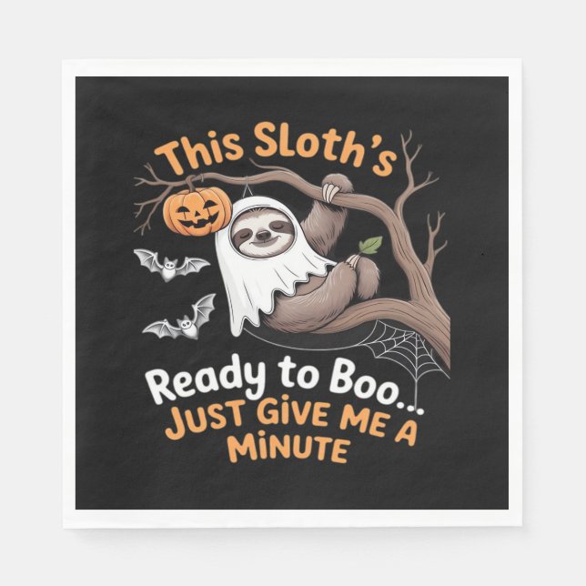 Sloth Halloween Sloths Niedlich Bat Vampire Essent Serviette (Vorderseite)