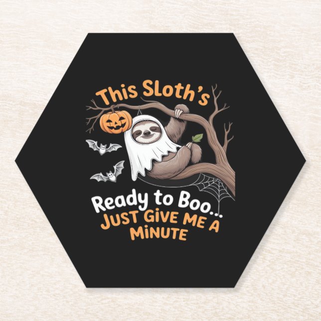 Sloth Halloween Sloths Niedlich Bat Vampire Essent Untersetzer (Vorderseite)