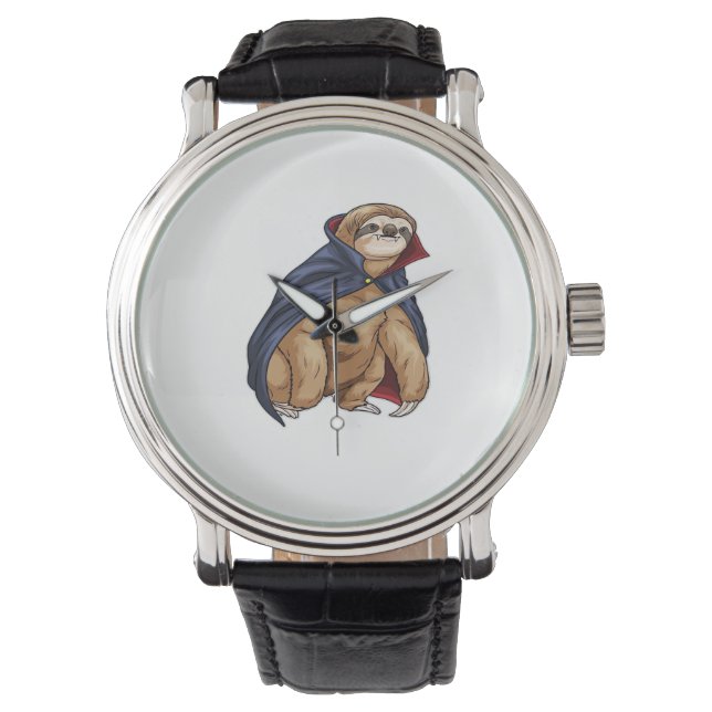 Sloth Halloween Vampire Classic T - Shirt Armbanduhr (Vorderseite)