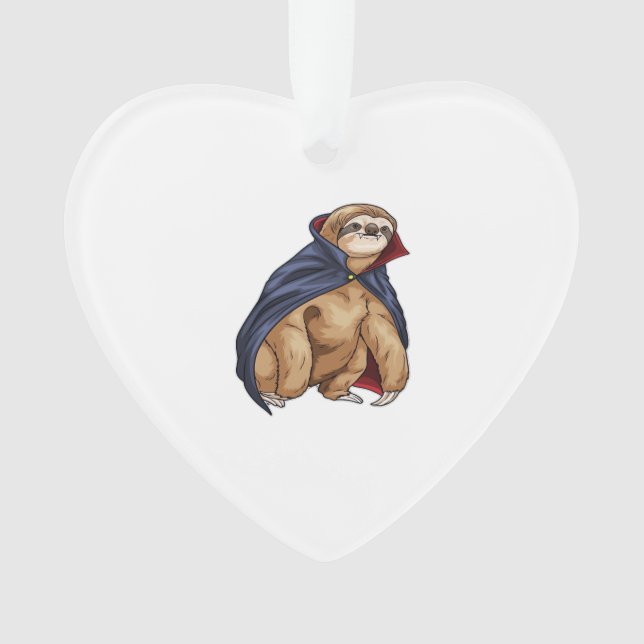 Sloth Halloween Vampire Classic T - Shirt Ornament (Vorderseite)