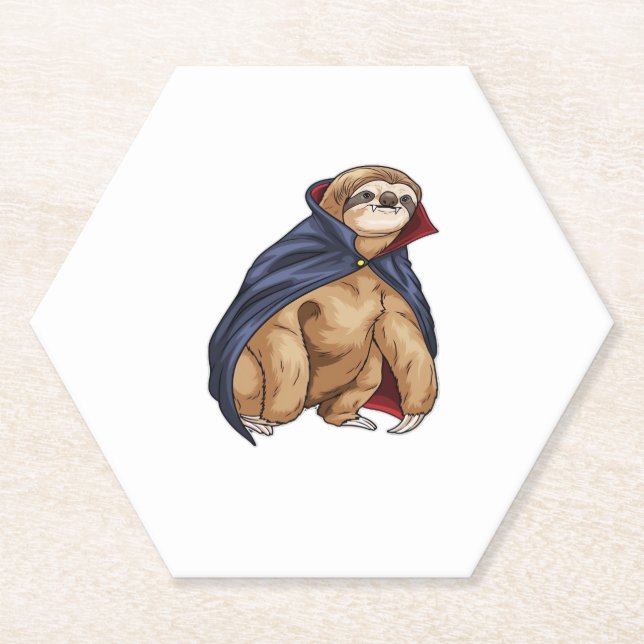 Sloth Halloween Vampire Classic T - Shirt Untersetzer (Vorderseite)