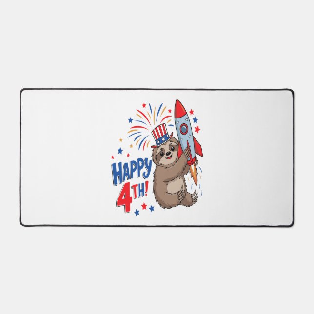 Sloth Happy 4th Rocket Fireworks USA (Recto)