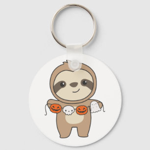 Sloth Happy Halloween Pumpkin Bat Kostüm Schlüssel Schlüsselanhänger