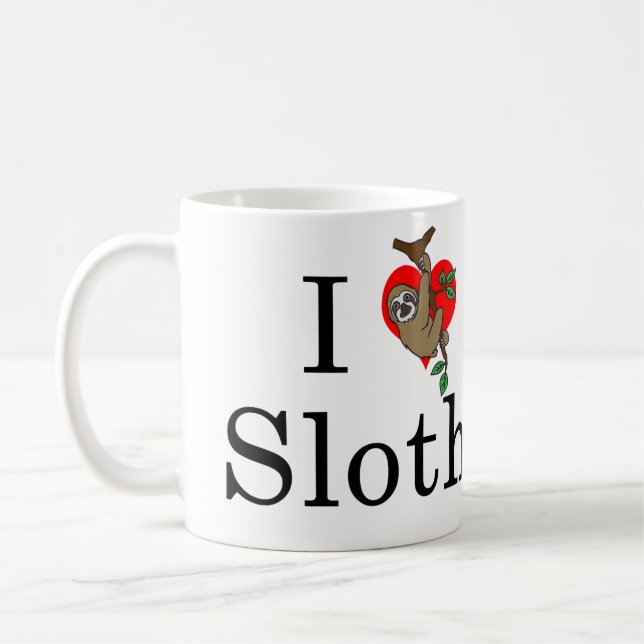 Sloth-Herz-Tasse Kaffeetasse (Links)