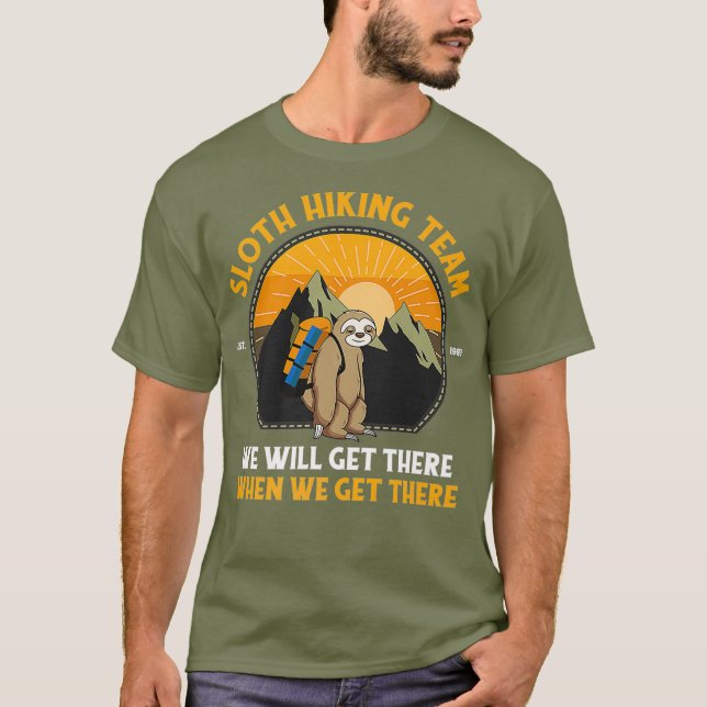 Sloth Hiking Shirt Sloth Hiking Team Premium (Vorderseite)