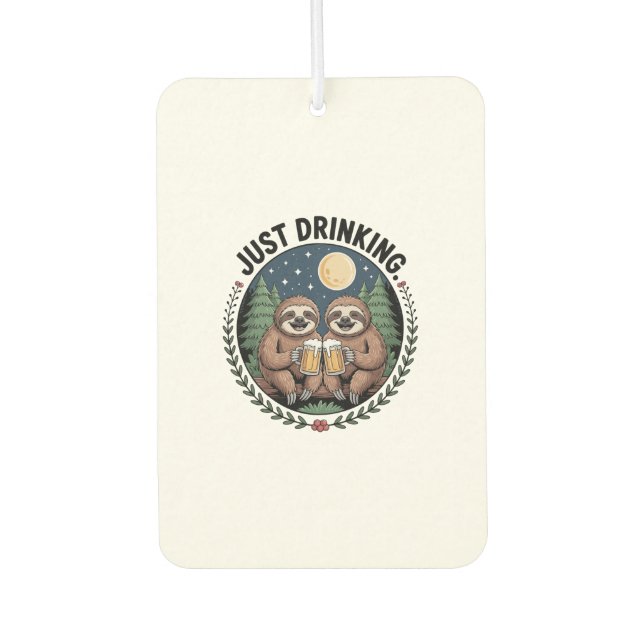 Sloth Hiking with Drinking Team Autolufterfrischer (Vorderseite)