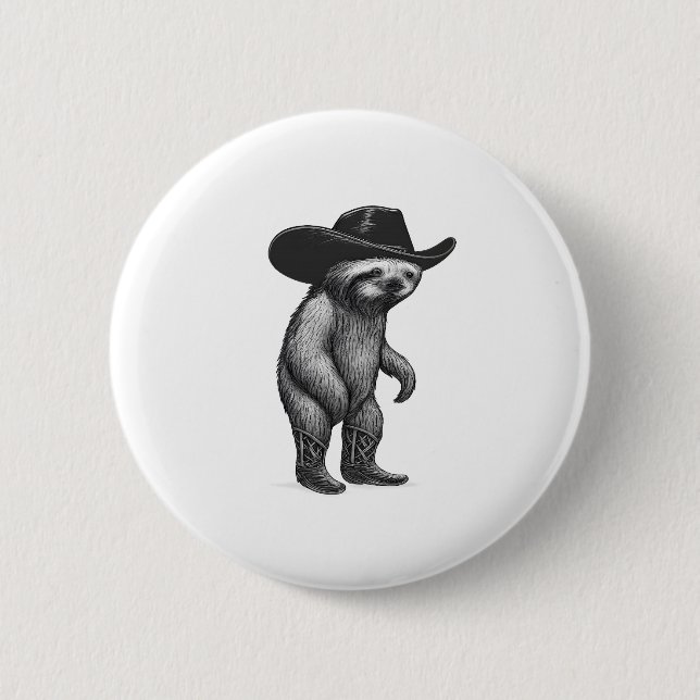 Sloth Howdy Sloth Button (Vorderseite)