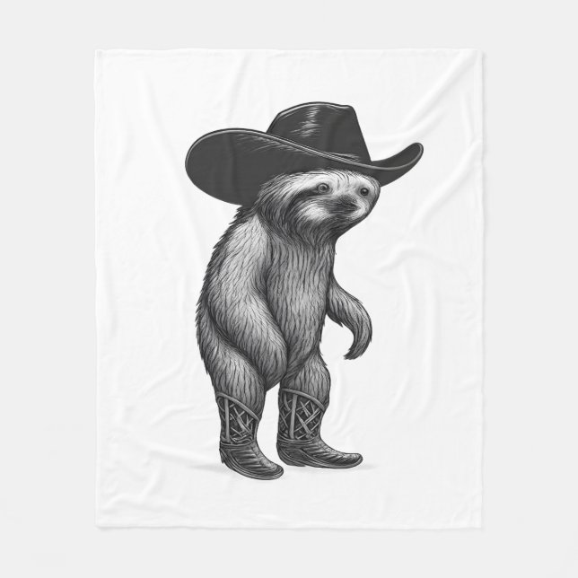 Sloth Howdy Sloth Fleecedecke (Vorderseite)