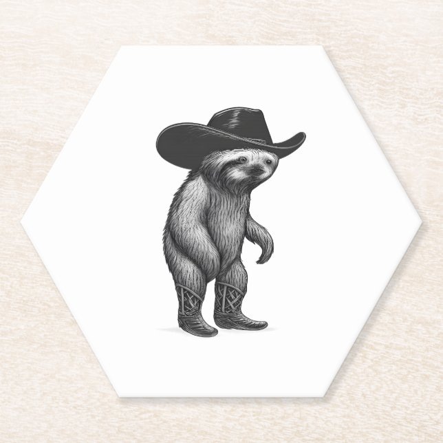Sloth Howdy Sloth Untersetzer (Vorderseite)