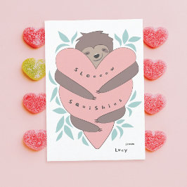 Sloth Hugs Klassenzimmer Valentinstag Card Dankeskarte