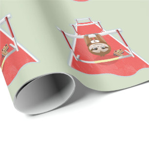 Sloth Hurdles Rennathletik Geschenkpapier
