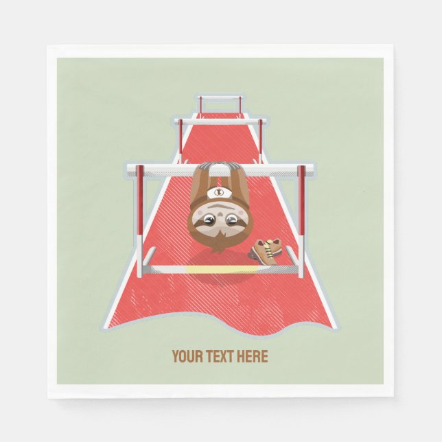 Sloth Hurdles Rennathletik Serviette (Vorderseite)
