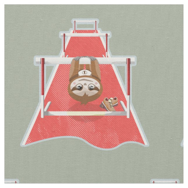 Sloth Hurdles Rennathletik Stoff (Nahaufnahme)