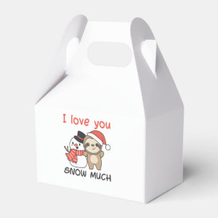 Sloth I Love You Snow Much Snowman Pun Geschenkschachtel