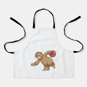 Sloth im Bowling mit Bowlingball Schürze