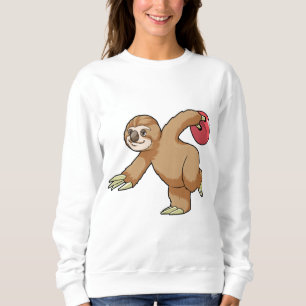 Sloth im Bowling mit Bowlingball Sweatshirt