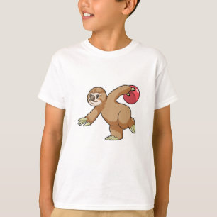 Sloth im Bowling mit Bowlingball T-Shirt