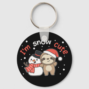 Sloth I'm Snow Niedlich Snowman Snow Pun Schlüssel Schlüsselanhänger