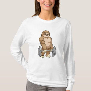 Sloth in Bodybuilding mit Barbell T-Shirt