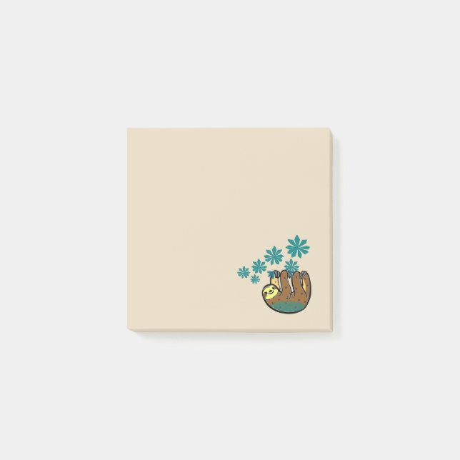 Sloth in Cecropia Tree,3x3 Post it Notes, geschenk Post-it Klebezettel (Vorderseite)