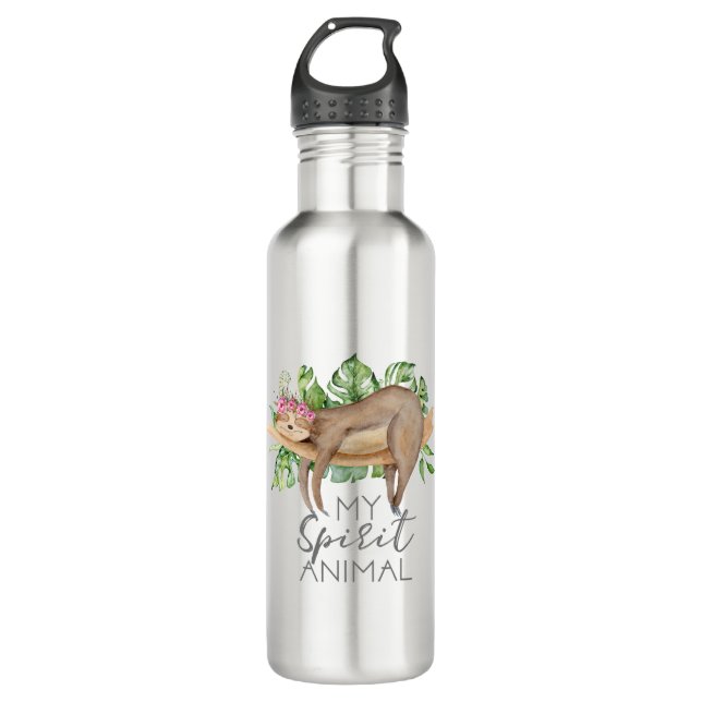 Sloth ist mein geistiges Tiergeschenk für Sloth Lo Edelstahlflasche (Vorderseite)