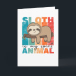 Sloth ist mein Geisttier - süße Faultiere Vintag Karte<br><div class="desc">Faultier ist mein Power. Ein niedlicher Haufen in Vintagem Design. Füttertiere sind niedliche Tiere für jeden Tierliebhaber. Für jeden Freund,  der das Tier Liebe.</div>
