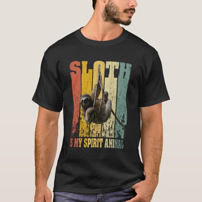 Sloth ist mein Spirit Animal Niedlich Sloth Funny  T-Shirt (Vorderseite)