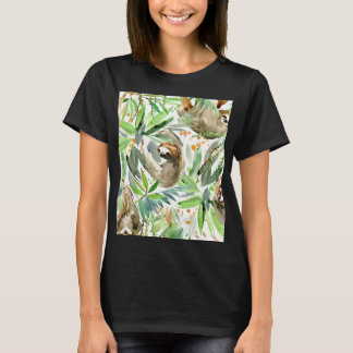 Sloth Jungle Watercolor T-Shirt