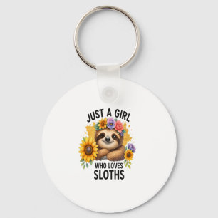 Sloth Just a Girl Who Lieben Sloth Schlüsselanhänger