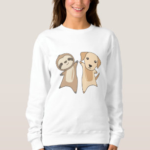 Sloth Labrador Hund Tierfreunde für Kinder Sweatshirt