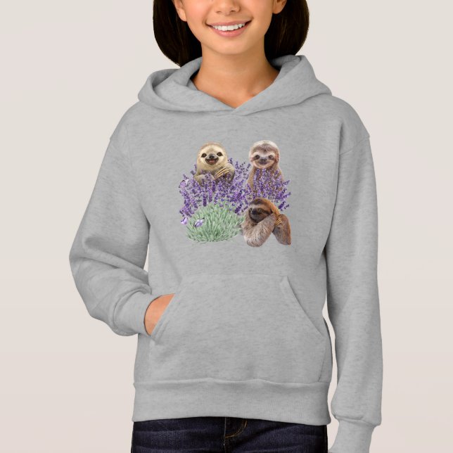 Sloth Lavender Shirt Womens Sloth Bekleidungsmutte (Vorderseite)