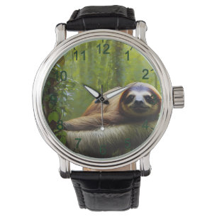 Sloth Lazy Afternoon, Mens Watch Armbanduhr
