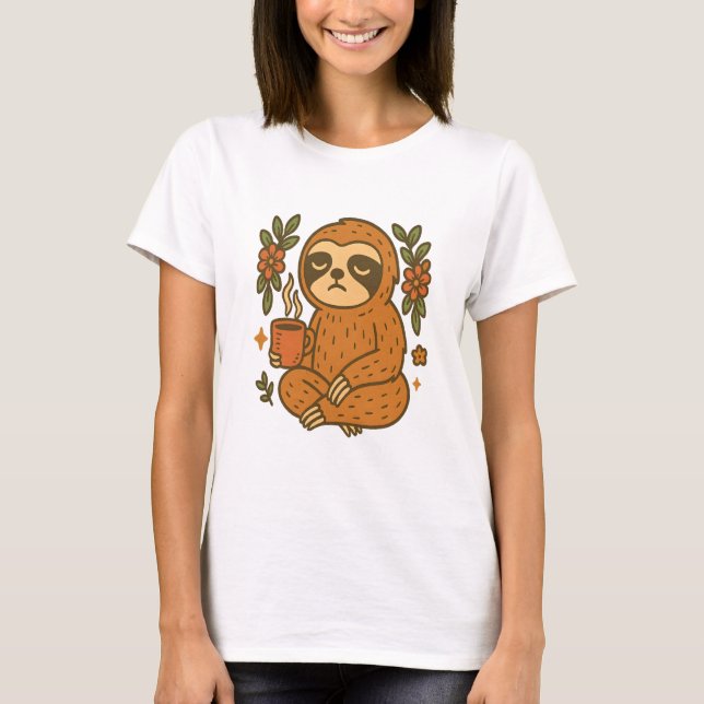 Sloth Lazy Sleepy Sloth T-Shirt (Vorderseite)