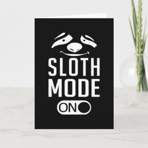 Sloth Lazy Sloths Animal Sleeping Funny Gift Idee Karte