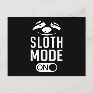 Sloth Lazy Sloths Animal Sleeping Funny Gift Idee Postkarte
