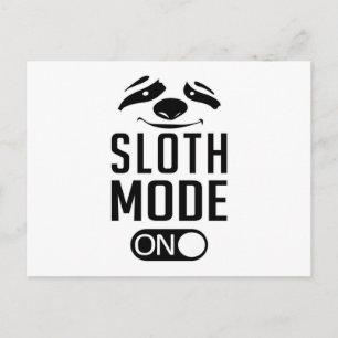 Sloth Lazy Sloths Animal Sleeping Tired Funny Gift Postkarte