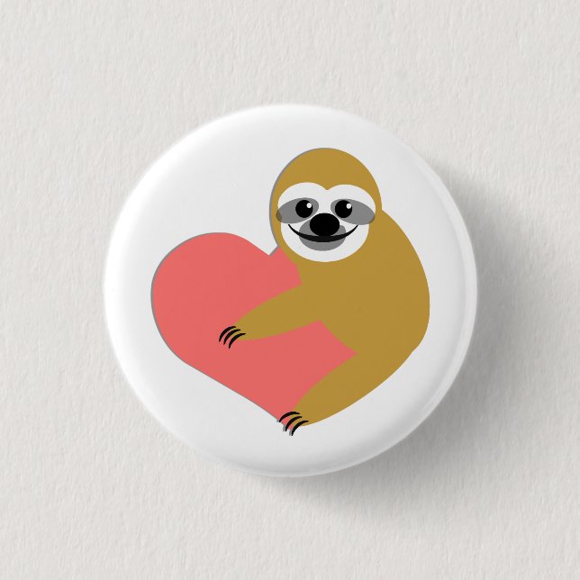 Sloth-Liebe Button (Vorderseite)