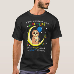 Sloth Liebe Jemand mit Puzzle Cool Autismus Awaren T-Shirt