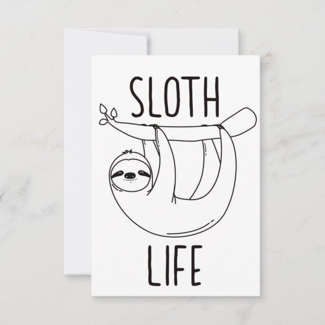 Sloth Life Card Karte (Vorderseite)
